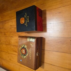 2 Hardwood Cigar Boxes